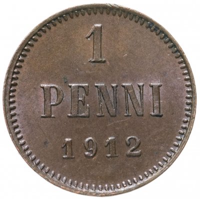 купить 1 пенни 1912 (монета для Финляндии в составе Российской Империи)