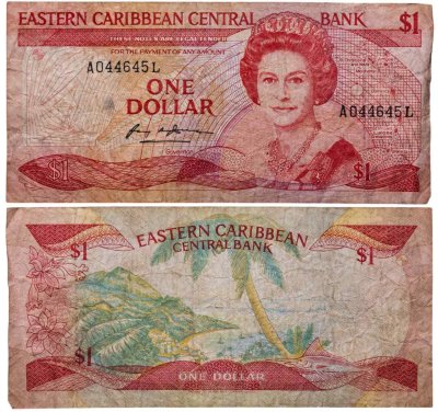 купить Восточные Карибы 1 доллар 1988-1989 suffix letter L (St. Lucia)