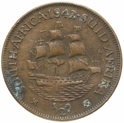 купить ЮАР 1/2 пенни (penny) 1942