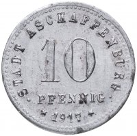 купить Германия, Ашаффенбург 10 пфеннигов 1917