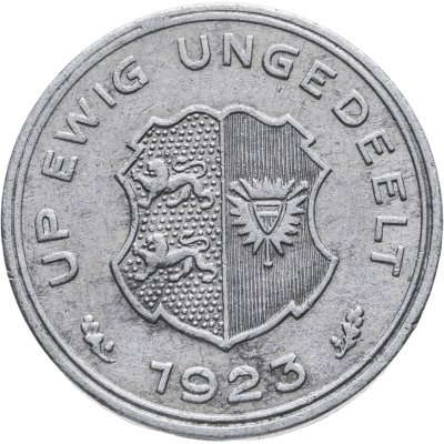 купить Германия "Шлезвиг-Гольштейн" 5/100 марки 1923 Нотгельд