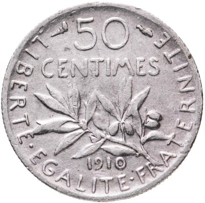 купить Франция 50 сантимов (centimes) 1910