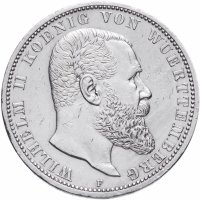 купить Германия 5 марок 1913 "Вюртемберг. Вильгельм II" (F)