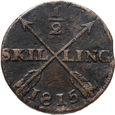 купить Швеция Карл XIII 1/2 скиллинга 1815