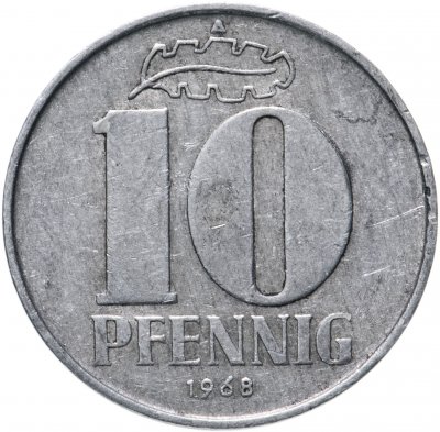 купить ГДР 10 пфеннигов (pfennig) 1968 A