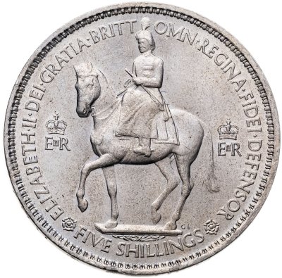 купить Великобритания 5 шиллингов 1953 "Коронация Королевы Елизаветы II" в оригинальной капсуле