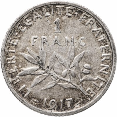 купить Франция 1 франк (franc) 1917
