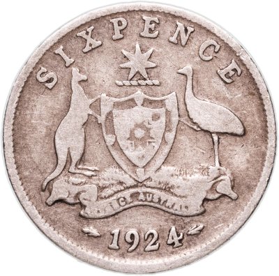 купить Австралия 6 пенсов (pence) 1924-1928
