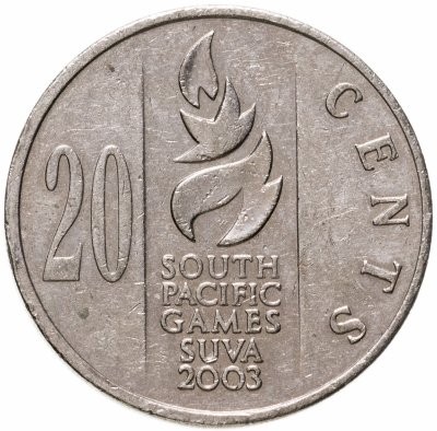 купить Фиджи 20 центов (cents) 2003 Тихоокеанские игры