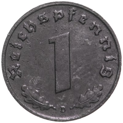 купить Германия - Третий рейх 1 рейхспфенниг 1941 "D"