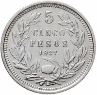купить Чили 5 песо 1927