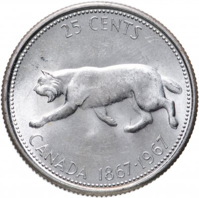 купить Канада 25 центов (квотер, cents) 1967 "100 лет Конфедерации Канада"