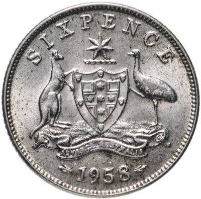 купить Австралия 6 пенсов (sixpence) 1958