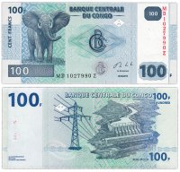 купить Конго 100 франков 2013 (Pick 98b) Z (замещенка)