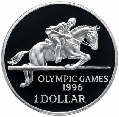 купить Бермуды 1 доллар (dollar) 1996 "XXVI летние Олимпийские Игры, Атланта 1996"