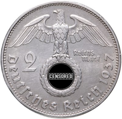 купить Германия, Третий рейх 2 рейхсмарки (reichsmark) 1937 G