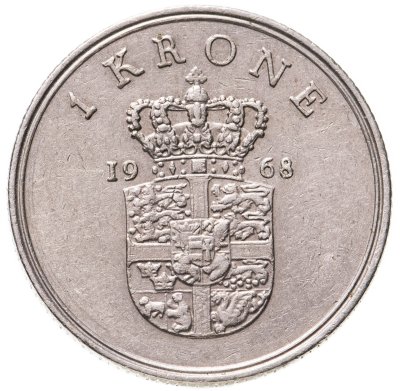 купить Дания 1 крона (krone) 1968