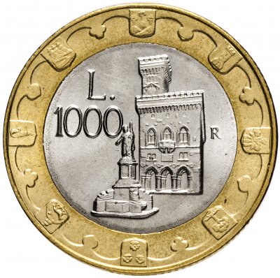 купить Сан-Марино 1000 лир 1997