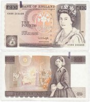 Купить Англия 10 фунтов 1975-1992 (Pick 379f)