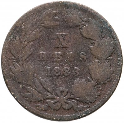купить Португалия 10 рейс (reis) 1883