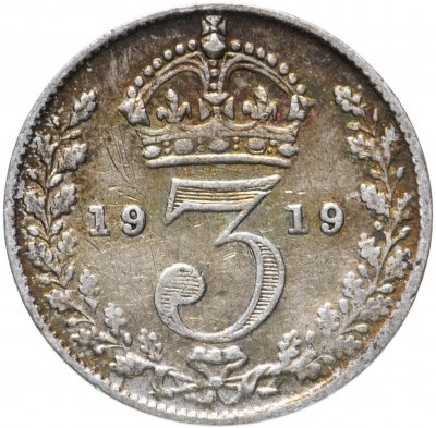 купить Великобритания 3 пенса (pence) 1919