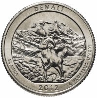 купить США 1/4 доллара (25 центов, квотер) 2012 S — "Национальный парк Денали" (15-й парк)