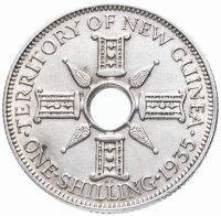 Купить Новая Гвинея 1 шиллинг (shilling) 1935 Георг V