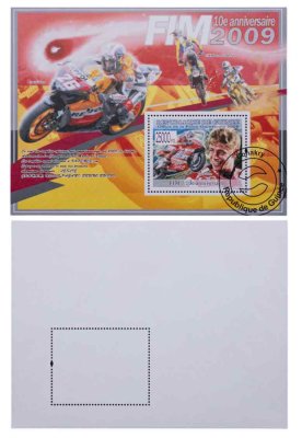 купить Гвинея марки квартблок "Автомобили. Машины. Гонки. Мотоцикл" 25000 франков 2008