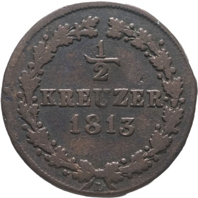 купить Германия, Нассау 1/2 крейцера 1813
