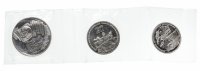 Купить Набор из 3 памятных монет СССР 1987 Proof "70 лет Великой Октябрьской социалистической революции" в запайке
