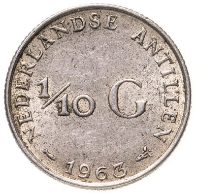 купить Нидерландские Антильские острова 1/10 гульдена (gulden) 1963