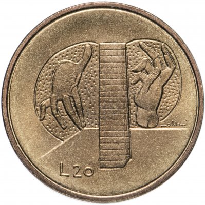 купить Сан-Марино 20 лир (lire) 1976 "Республика"