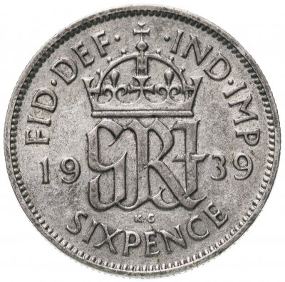 купить Великобритания 6 пенсов (pence) 1939