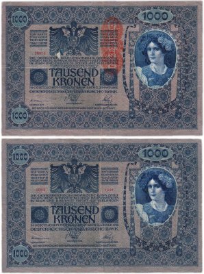 купить Австрия 1000 крон 1902 (1919) (Pick 59)