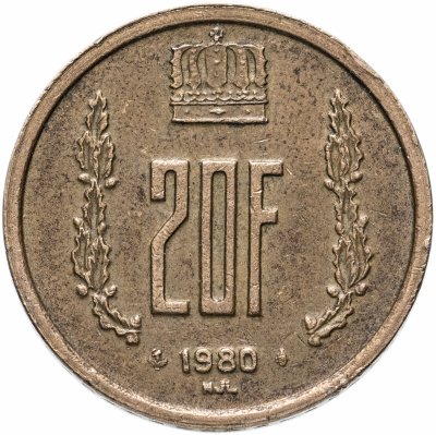 купить Люксембург 20 франков (francs) 1980-1983