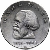 Купить Германия (ГДР) 20 марок 1968 "150 лет со дня рождения Карла Маркса"