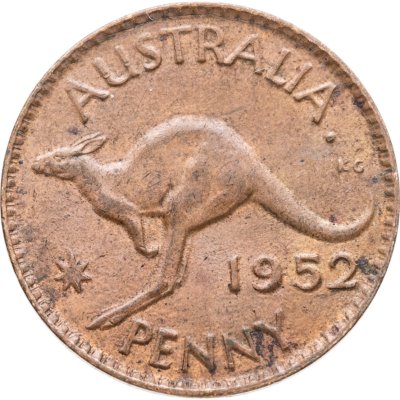 купить Австралия 1 пенни (penny) 1952 Без точки (МД Мельбурна)