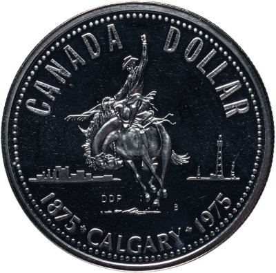 купить Канада 1 доллар (dollar) 1975 100 лет городу Калгари