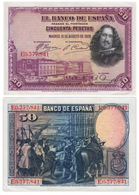 купить Испания 50 песет 1928 (Pick 75)