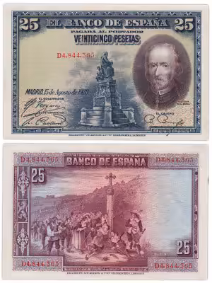 купить Испания 25 песет 1928 (Pick 74.b)