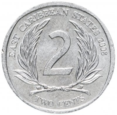 купить Восточные Карибы 2 цента (cents) 2008