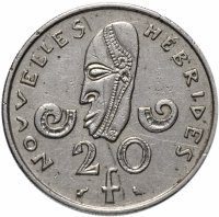 купить Новые Гебриды 20 франков (francs) 1970