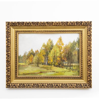 купить Картина "Дыхание осени", художник Коновалюк Ф.З. (1890-1984), бумага, картон, масло, в раме, СССР, 1968 г.