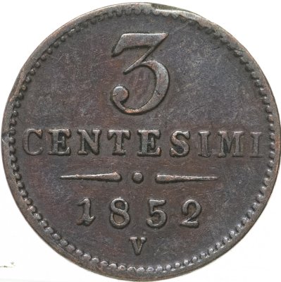 купить Ломбардия-Венеция 3 чентезимо 1852 V