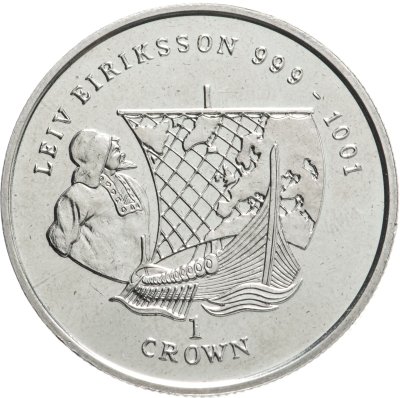 купить Остров Мэн 1 крона (crown) 1997 Лейф Эрикссон