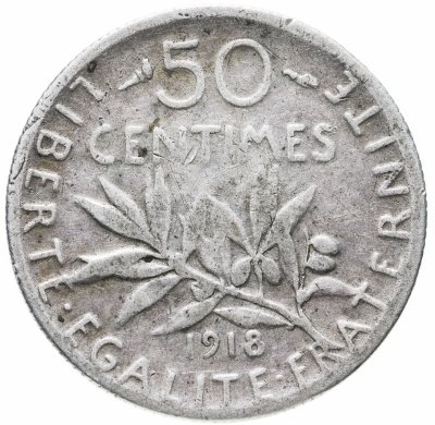 купить Франция 50 сантимов 1918