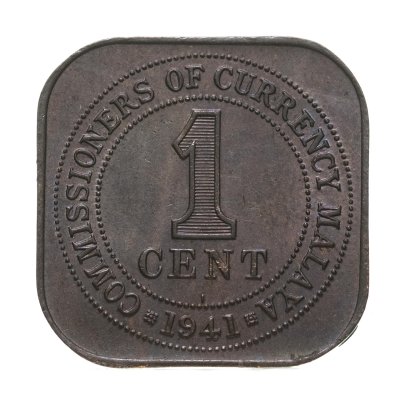 купить Британская Малайя 1 цент 1941
