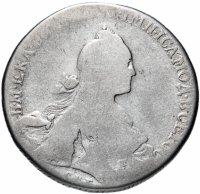Купить 1 рубль 1766 СПБ-TI-АШ стандартный чекан