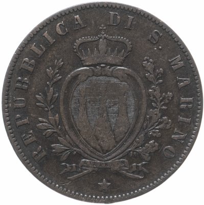 купить Сан-Марино 5 чентезимо (centesimi) 1864