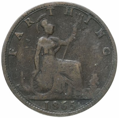 купить Великобритания 1 фартинг (farthing) 1865
